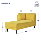 Single Linen Fabric Chaise Lounge, 65"W