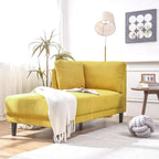 Single Linen Fabric Chaise Lounge, 65"W
