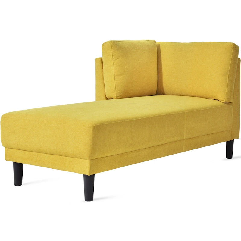 Single Linen Fabric Chaise Lounge, 65"W