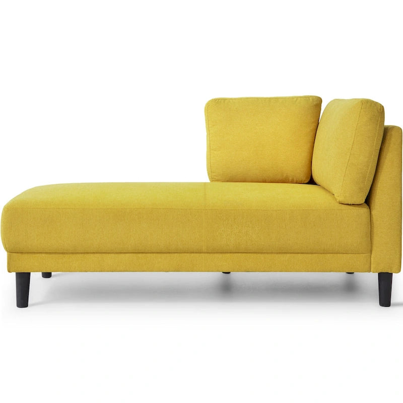 Single Linen Fabric Chaise Lounge, 65"W