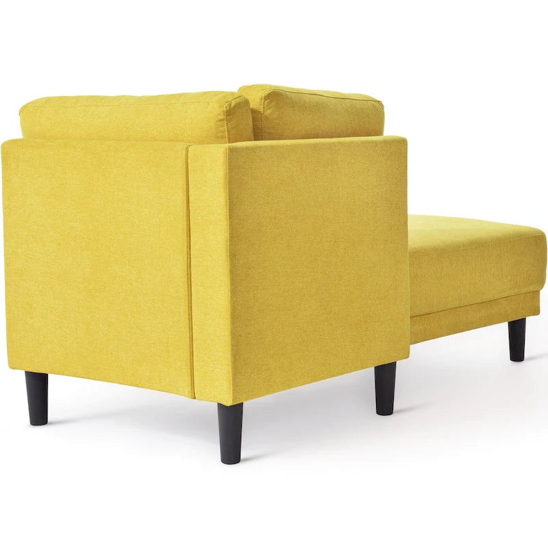 Single Linen Fabric Chaise Lounge, 65"W