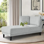 Single Linen Fabric Chaise Lounge, 65"W