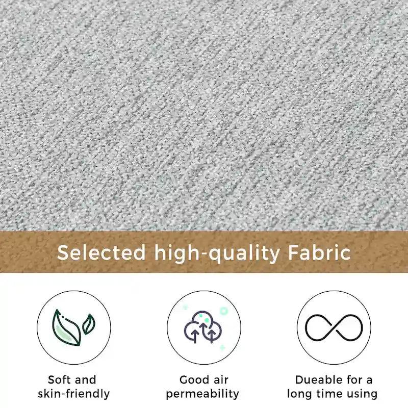 Single Linen Fabric Chaise Lounge, 65"W