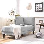 Single Linen Fabric Chaise Lounge, 65"W