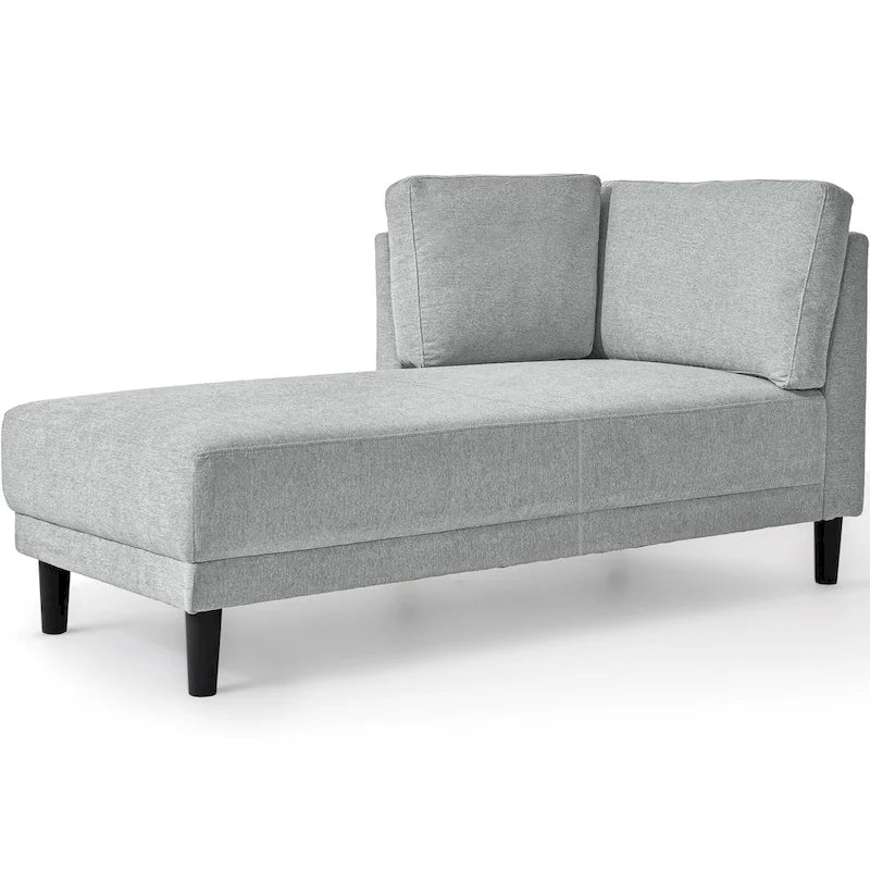 Single Linen Fabric Chaise Lounge, 65"W