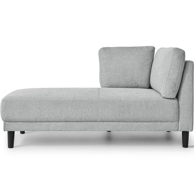 Single Linen Fabric Chaise Lounge, 65"W