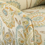 Floral Upholstered Accent Chair with Solid Wood Legs