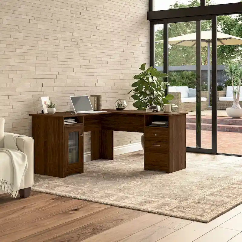 Cabot 60W L Shaped Computer Desk with Storage by