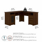 Cabot 60W L Shaped Computer Desk with Storage by