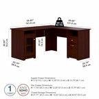 Cabot 60W L Shaped Computer Desk with Storage by