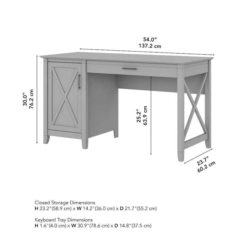Key West 54W Computer Desk with Storage by