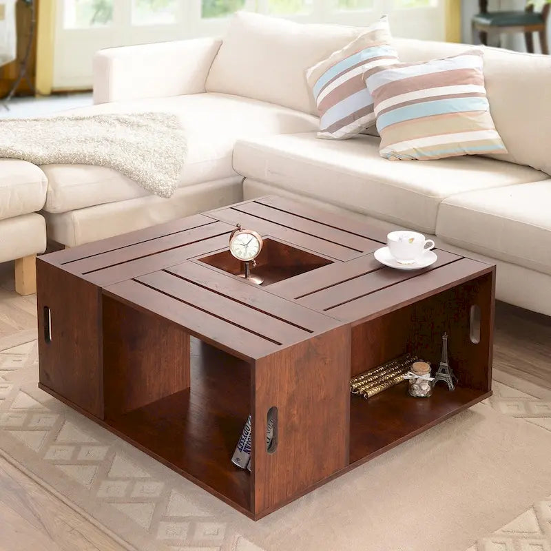 Masa Contemporary 32-inch Multi-Storage Mobile Coffee Table by 