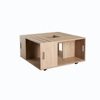 32" Mobile Coffee Table with Multi-Storage Compartments