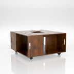 32" Mobile Coffee Table with Multi-Storage Compartments