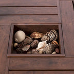 32" Mobile Coffee Table with Multi-Storage Compartments