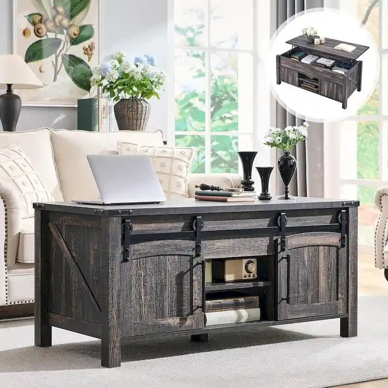 Farmhouse Lift Top Coffee Table, 48"W x 22"D