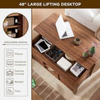 Farmhouse Lift Top Coffee Table, 48"W x 22"D