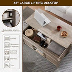 Farmhouse Lift Top Coffee Table, 48"W x 22"D