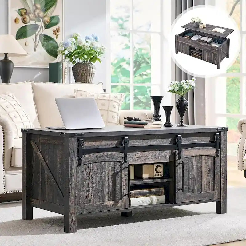 Farmhouse Lift Top Coffee Table, 48"W x 22"D