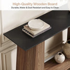 47 Narrow Wood Sofa Table with Storage for Living Room Small Spaces - 47.24 W x 13.78 D x 35.43 H