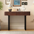 Mango Wood Console Table with 2 Fluted Drawers