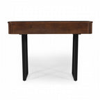 Mango Wood Console Table with 2 Fluted Drawers