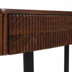 Mango Wood Console Table with 2 Fluted Drawers