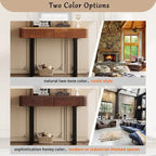 Mango Wood Console Table with 2 Fluted Drawers