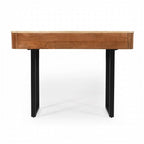 Mango Wood Console Table with 2 Fluted Drawers