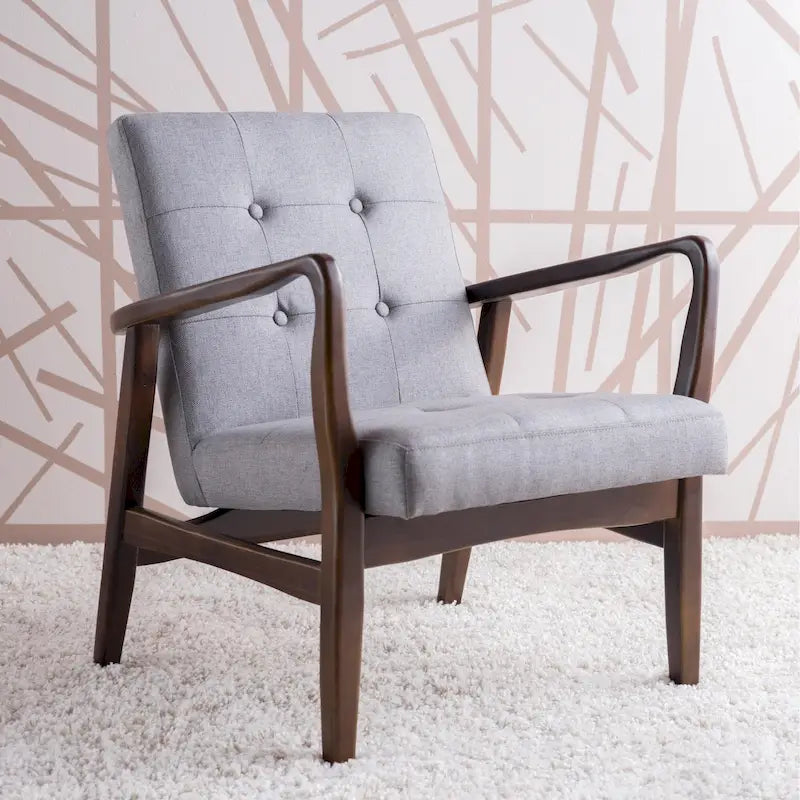 Brayden Mid-century Fabric Club Chair by