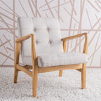 Brayden Mid-century Fabric Club Chair by