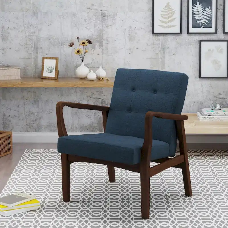 Brayden Mid-century Fabric Club Chair by