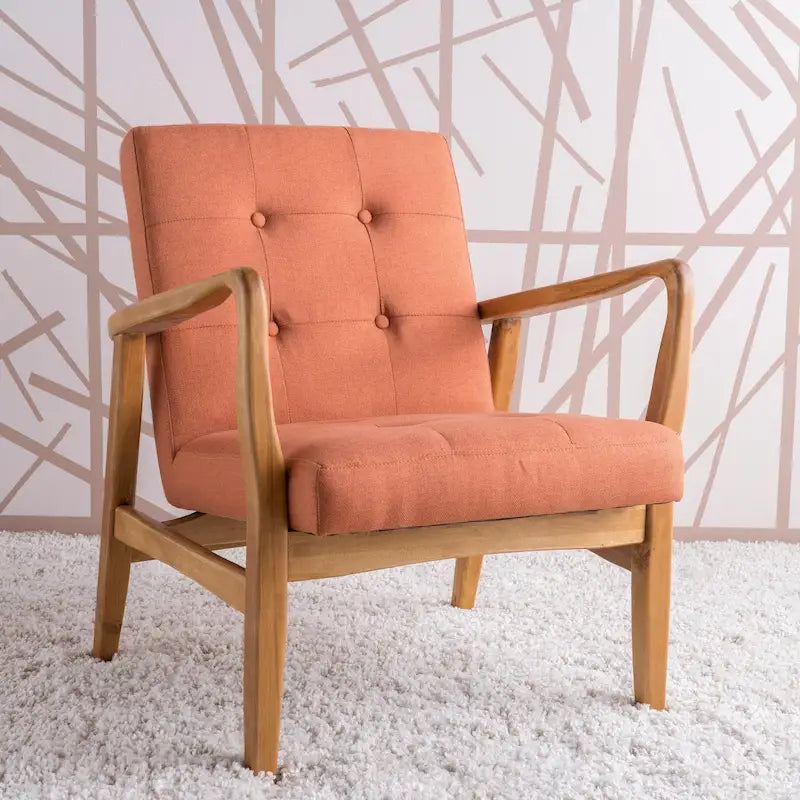 Brayden Mid-century Fabric Club Chair by