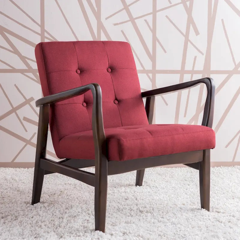 Brayden Mid-century Fabric Club Chair by