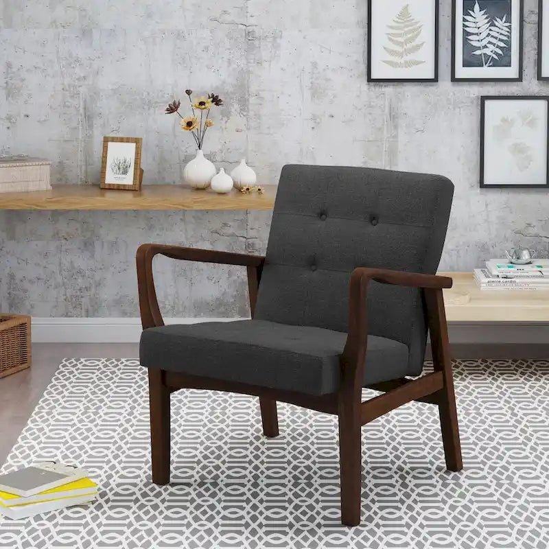 Brayden Mid-century Fabric Club Chair by