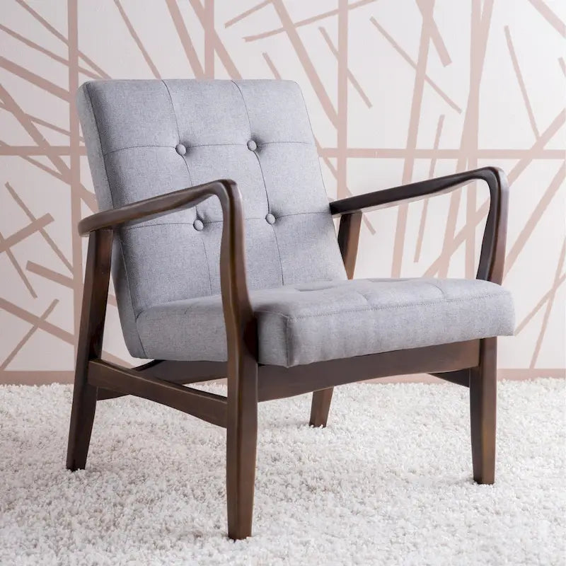 Brayden Mid-century Fabric Club Chair by 