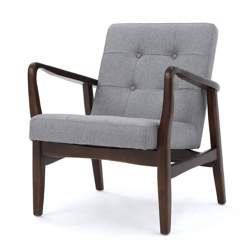 Brayden Mid-century Fabric Club Chair by