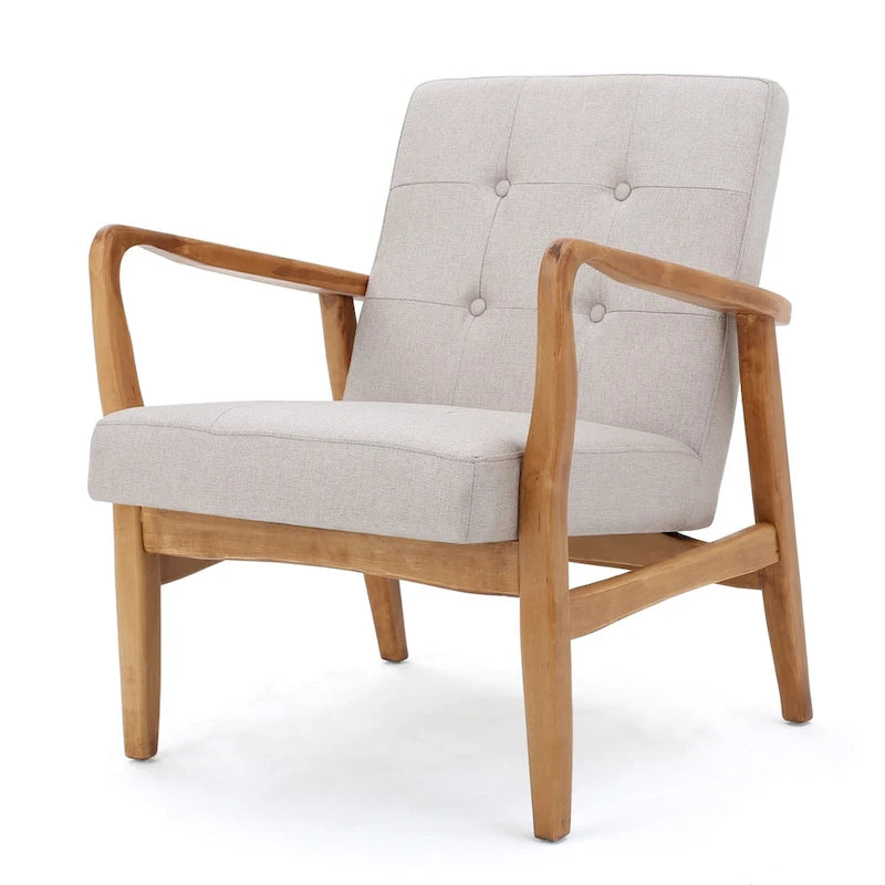 Brayden Mid-century Fabric Club Chair by