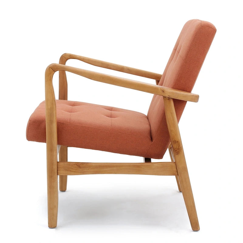 Brayden Mid-century Fabric Club Chair by