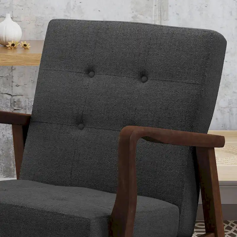 Brayden Mid-century Fabric Club Chair by