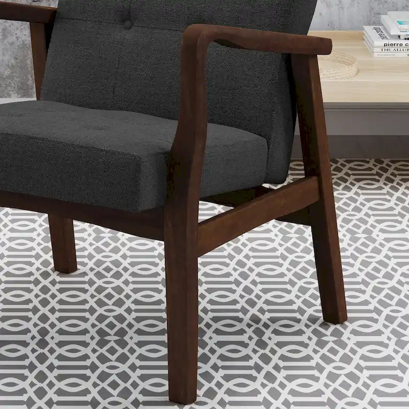 Brayden Mid-century Fabric Club Chair by