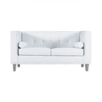 Adelaide Mid Century Modern Loveseat - Tufted Cushion Chair with Solid Wooden Legs for Living Room
