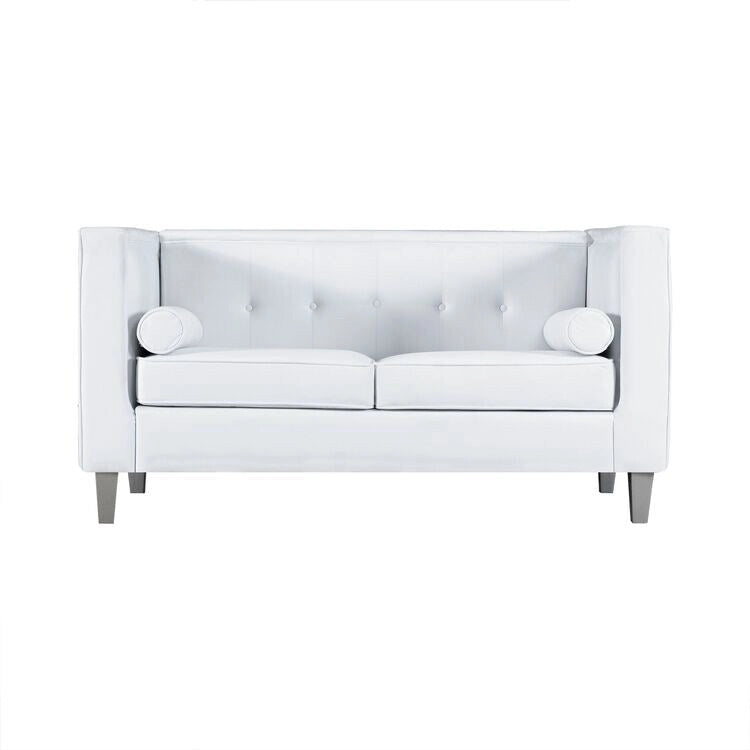 Adelaide Mid Century Modern Loveseat - Tufted Cushion Chair with Solid Wooden Legs for Living Room
