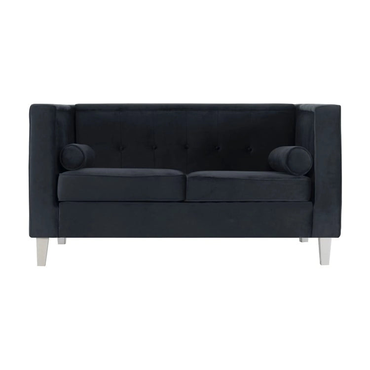 Adelaide Mid Century Modern Loveseat - Tufted Cushion Chair with Solid Wooden Legs for Living Room