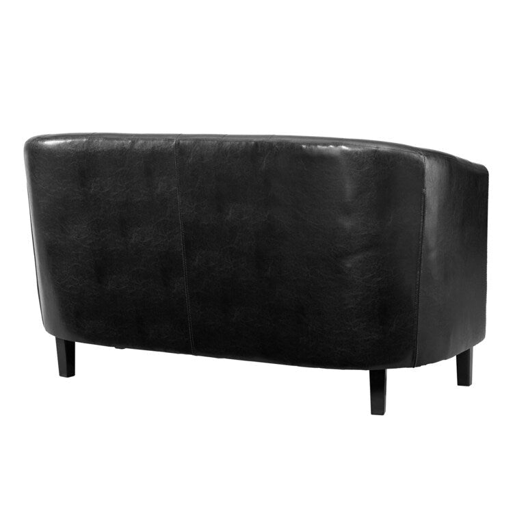 Adelaide Mid Century Modern Loveseat - Tufted Cushion Chair with Solid Wooden Legs for Living Room