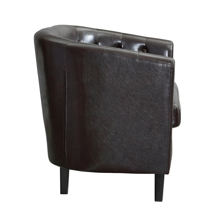 Adelaide Mid Century Modern Loveseat - Tufted Cushion Chair with Solid Wooden Legs for Living Room