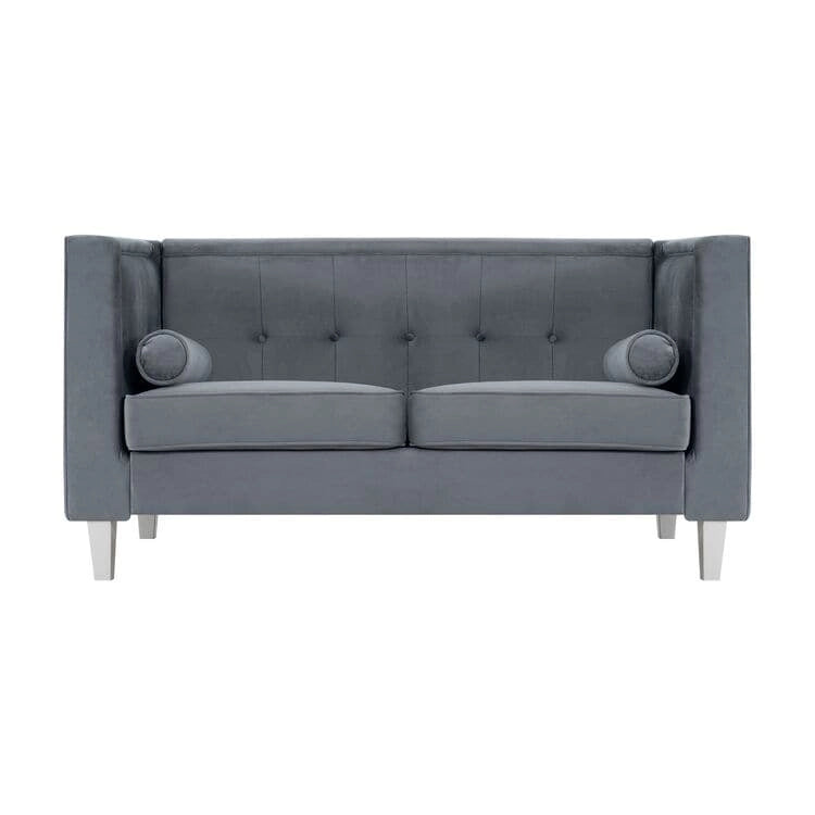 Adelaide Mid Century Modern Loveseat - Tufted Cushion Chair with Solid Wooden Legs for Living Room