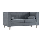 Adelaide Mid Century Modern Loveseat - Tufted Cushion Chair with Solid Wooden Legs for Living Room