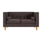 Adelaide Mid Century Modern Loveseat - Tufted Cushion Chair with Solid Wooden Legs for Living Room