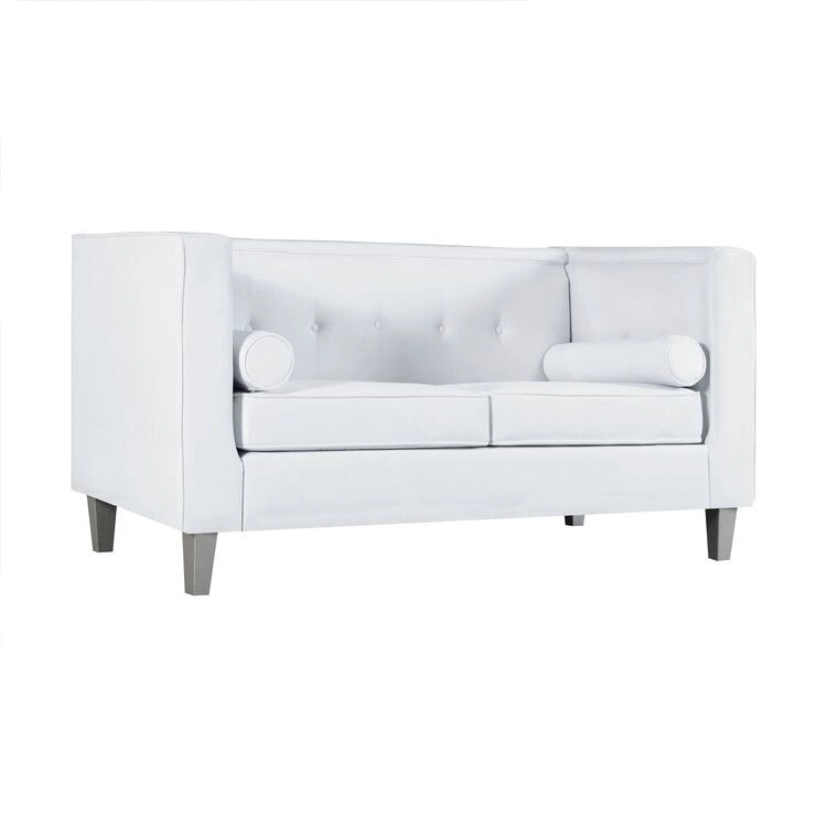 Adelaide Mid Century Modern Loveseat - Tufted Cushion Chair with Solid Wooden Legs for Living Room